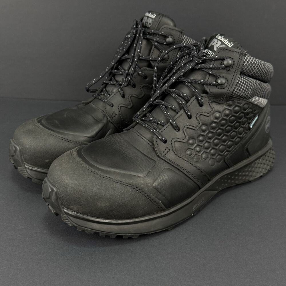 Timberland PRO Reaxion Mens 10.5 5E Waterproof Composite Toe Work Boots Black